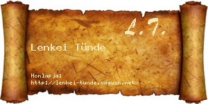 Lenkei Tünde névjegykártya