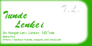 tunde lenkei business card